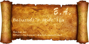 Beluzsár Abélia névjegykártya